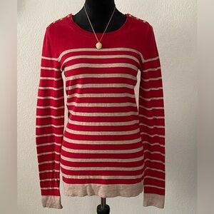 Banana Republic red and beige striped sweater, Size M